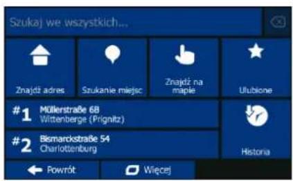 BLAUPUNKT TravelPilot 65 Active - Menu Cel trasy - 1