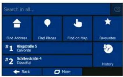BLAUPUNKT TravelPilot 55 Active - Destination menu - 1
