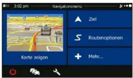 BLAUPUNKT TravelPilot 55 Active - Startbildschirm: das Navigationsmenü - 1