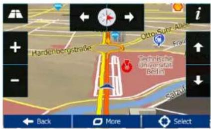 BLAUPUNKT TravelPilot 55 Active - The Map screen - 2