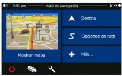 BLAUPUNKT TravelPilot 55 Active - Pantalla de inicio: el Menú de navegación - 1