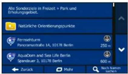 BLAUPUNKT TravelPilot 55 Active - Beispiel für die Navigation zu einem Sonderziel - 2