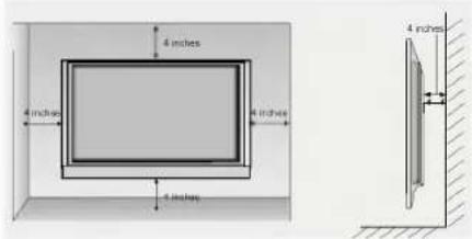 LG 42PC1RVA - Montagem na Parede: Instalação horizontal - 2