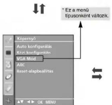 LG 42PC1RVA - A képernyón megjelenő menübeallitások kivalasztása és modosítása - 6