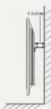 LG 42PC1RVA - Asentaminen seinälle: Vaakasuora asennus - 3