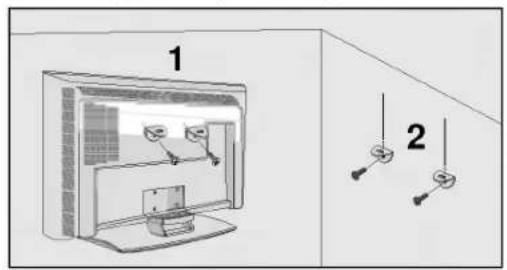 LG 42PC1RVA - COMMENT FIXER LE SYSTÉME DE MONTAGE AU MUR POUR ÉVITER LA CHUTE DU TÉLEVISEUR - 2