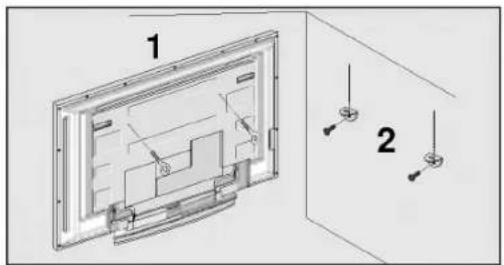 LG 42PC1RVA - METODI DI COLLEGAMENTO A PARETE DEL GRUPPO PRODOTTO PER EVITARE EVENTUALI CADUTE DELL'IMPIANTO - 1