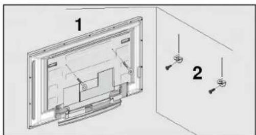 LG 42PC1RVA - BEVESTIGING VAN HET PRODUCT AAN DE MUUR OM OMVALLEN VAN HET PRODUCT TE VOORKOMEN - 1