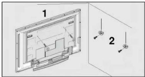 LG 42PC1RVA - Mocowanie urzadzenia do sciany w sposob zabezpieczajacy je przyd spadnięciem - 1