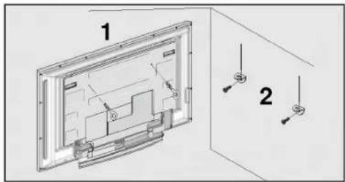 LG 42PC1RVA - CÓM O UNIR EL MONTAJE DEL PRODUCTO A LA PARED PARA EVITAR QUE SE VUELQUE - 1