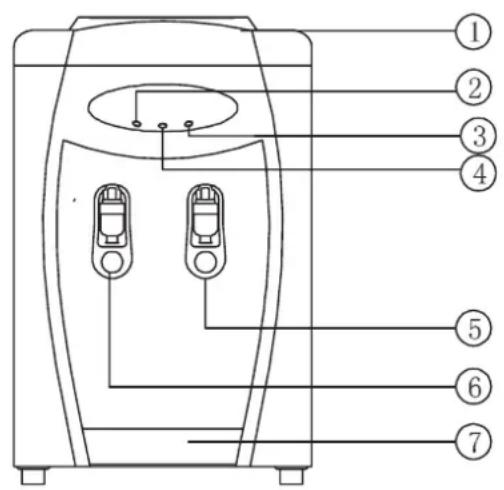 Campomatic CHW3070 - SCHEMATIC DIAGRAM OF VERTICAL COLD &amp; HOT WATER DISPENSER - 1