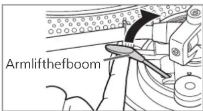 TECHNICS SL1200GR - Breng de armlifthefboom omhoog en beweeg de toonarm boven deplaat. - 1