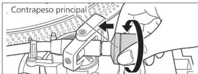 TECHNICS SL1200GR - Coloque el contrapeso principal en la parte trasera del brazo sonoro. - 1