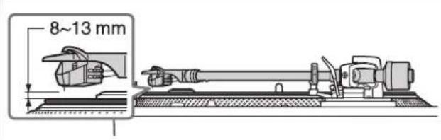 TECHNICS SL1200GR - Kontrollera tonarmens lyfthöjd (avständet mellan nalspetsen och skivytan). - 1
