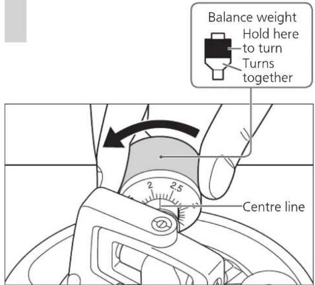 TECHNICS SL1200GR - Turn the balance weight to adjust to the appropriate stylus pressure for the cartridge. - 1