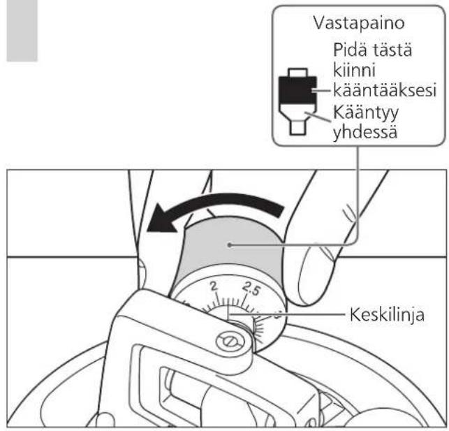 TECHNICS SL1200GR - Kännä vastapainoa sātäksesi sopivan neulanpaineen äinirasiale. - 1