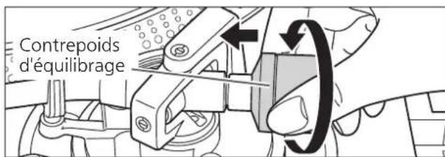 TECHNICS SL1200GR - Fixez le contrepoids d'équilibrage à l'arrière du bras de lecture. - 1
