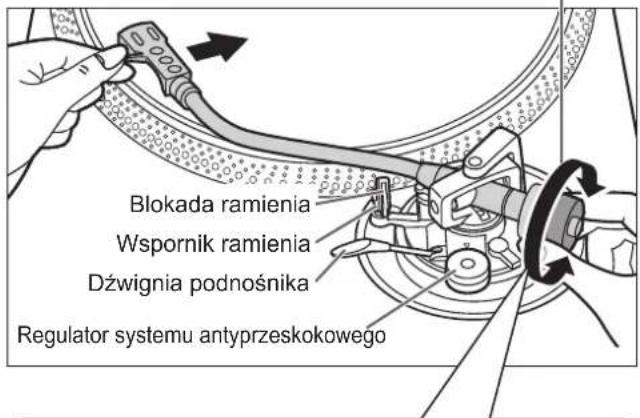 TECHNICS SL1200GR - Zdjec rami tonowe z wspornika i ustawic poziome wyważenie ramenia poprzej obracanie cięzarkiem przyciwwagi. - 2