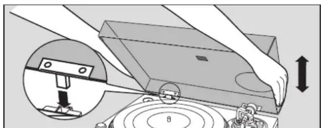 TECHNICS SL1200GR - Colocacion de la tapa contra el polvo - 1