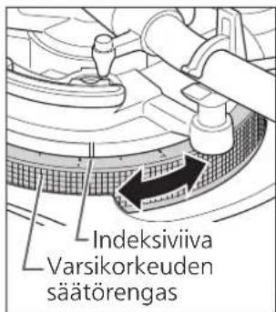 TECHNICS SL1200GR - Sääda korkeutta varsikorkeuden saatorenkaalla. - 1