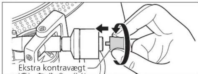 TECHNICS SL1200GR - Montér kontravaegten på den bagesteende af tonearmen. - 2