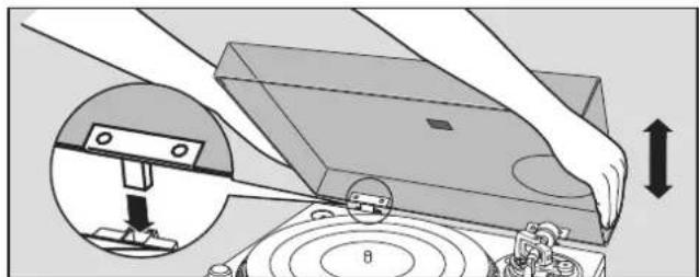 TECHNICS SL1200GR - Aufsetzen der Staubschutzhaube - 1