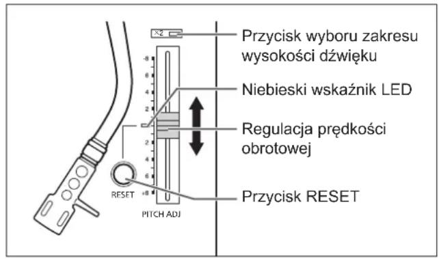 TECHNICS SL1200GR - Kontrola wysokoosci dzwieku (regulacja preczyjna do wysokoosci) - 1