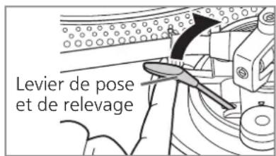 TECHNICS SL1200GR - Soulevez le levier de pose et de relevage et placez le bras de lecture sur le disque. - 1