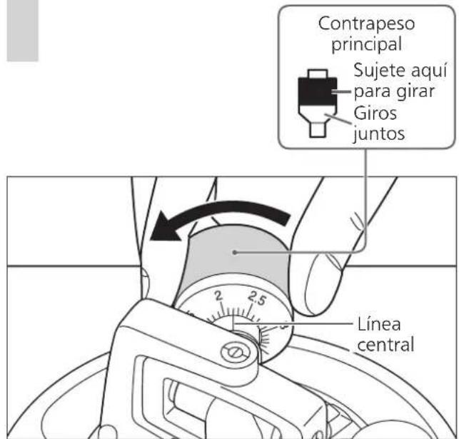 TECHNICS SL1200GR - Gire el contrapeso paraaabstar la presion apropiada de la agua para el cartucho. - 1