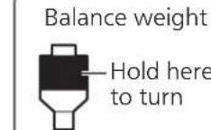 TECHNICS SL1200GR - Free the tone arm from the arm rest and adjust horizontal balance by turning the balance weight. - 1