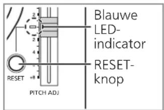 TECHNICS SL1200GR - Druk op [RESET] om het blauwe LED-lampje van de slelheidsregeling te doen branden. - 1