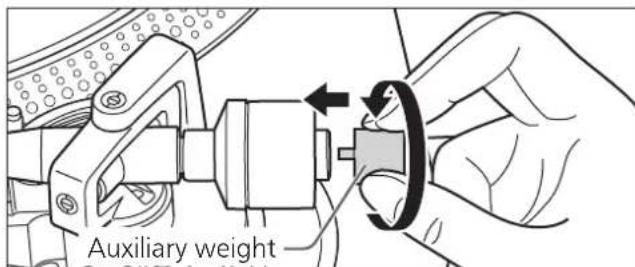 TECHNICS SL1200GR - Attach the balance weight to the rear of the tone arm. - 2