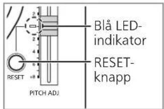 TECHNICS SL1200GR - Tryck på [RESET] für att tända den blå LED-lampan for varvtalskontroll. - 1