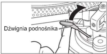 TECHNICS SL1200GR - Unieszć dzwignie podnosnika i przyzesunarę rami tonowe nad płyte. - 1