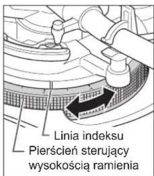 TECHNICS SL1200GR - Dostosować wysokość pierScieniem ustalajycym wysokość ramenia. - 1