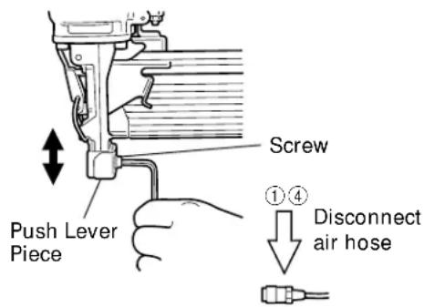 HITACHI N5008AC - ADJUSTING THE STAPLING DEPTH - 1