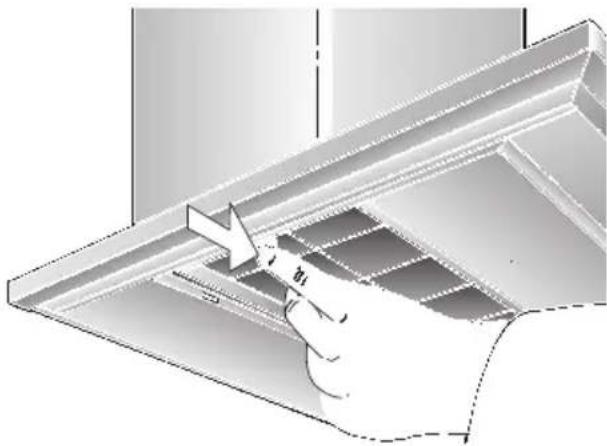BOSCH DKE985S - Desmontar el filtro de carbón activo: - 1