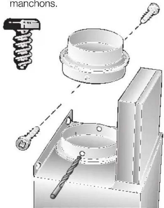 BOSCH DKE985S - Branchement du conduit d'évacuation ∅ 120 mm: - 1