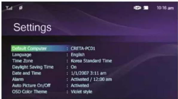 SAMSUNG SPF72V - Set Paramètres - 1