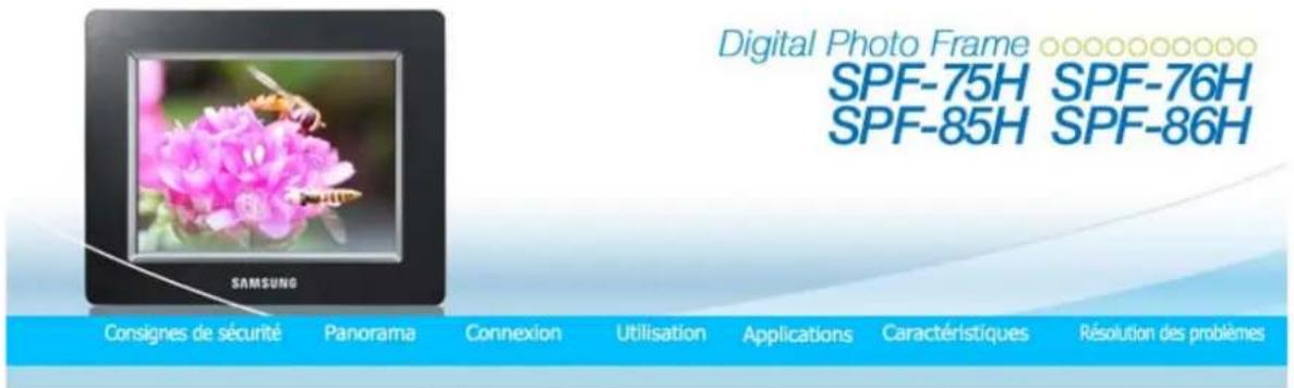 SAMSUNG SPF75H - Connexion d'une carte mémoire - 3