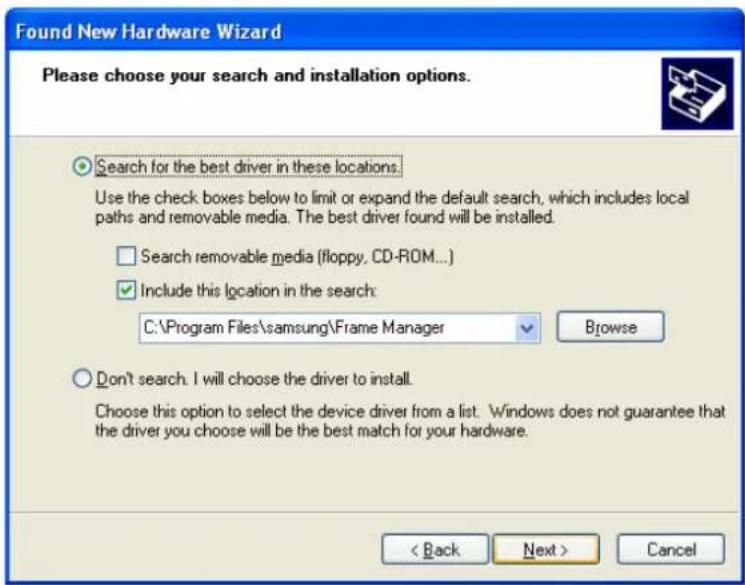 SAMSUNG SPF71N - Installation du pilote USB - 5