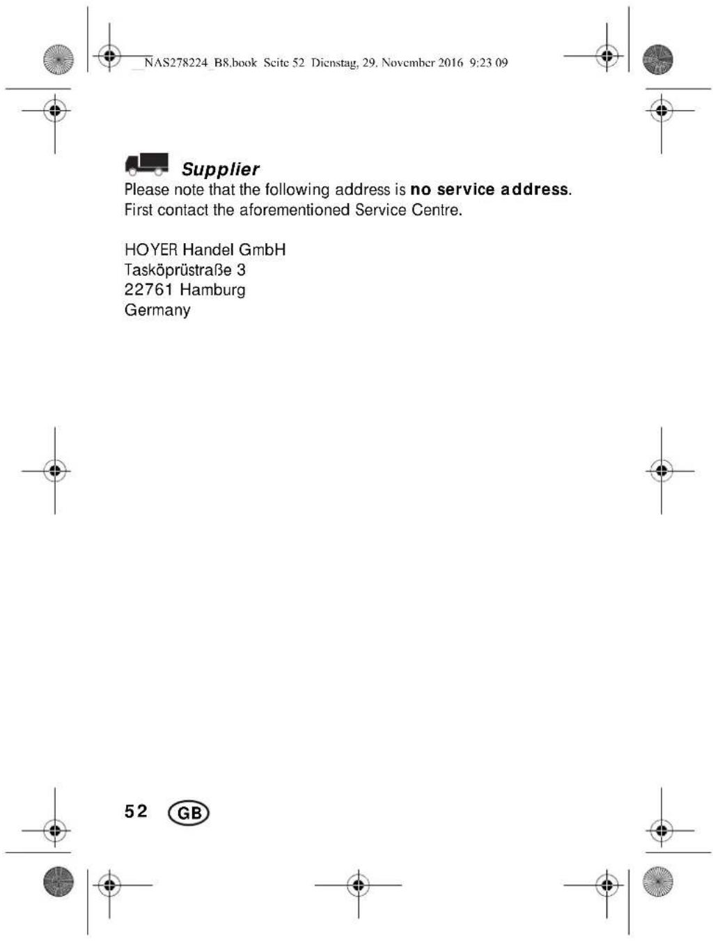 SILVERCREST SRR 3.7 A1 - Handling in case of a warranty claim - 7