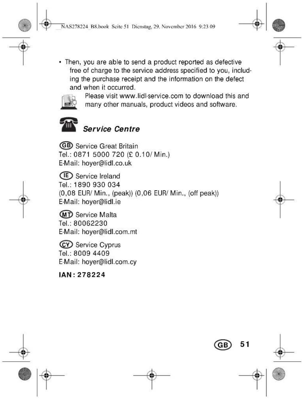 SILVERCREST SRR 3.7 A1 - Handling in case of a warranty claim - 6