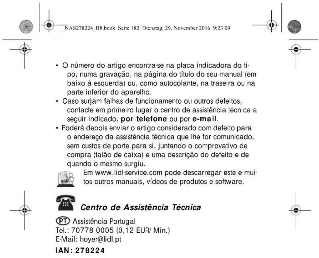 SILVERCREST SRR 3.7 A1 - Prazo de garantia e direitos legais a reclamação por defeito - 8