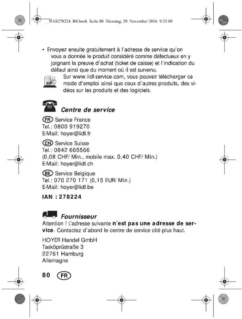 SILVERCREST SRR 3.7 A1 - Etendue de la garantie - 7