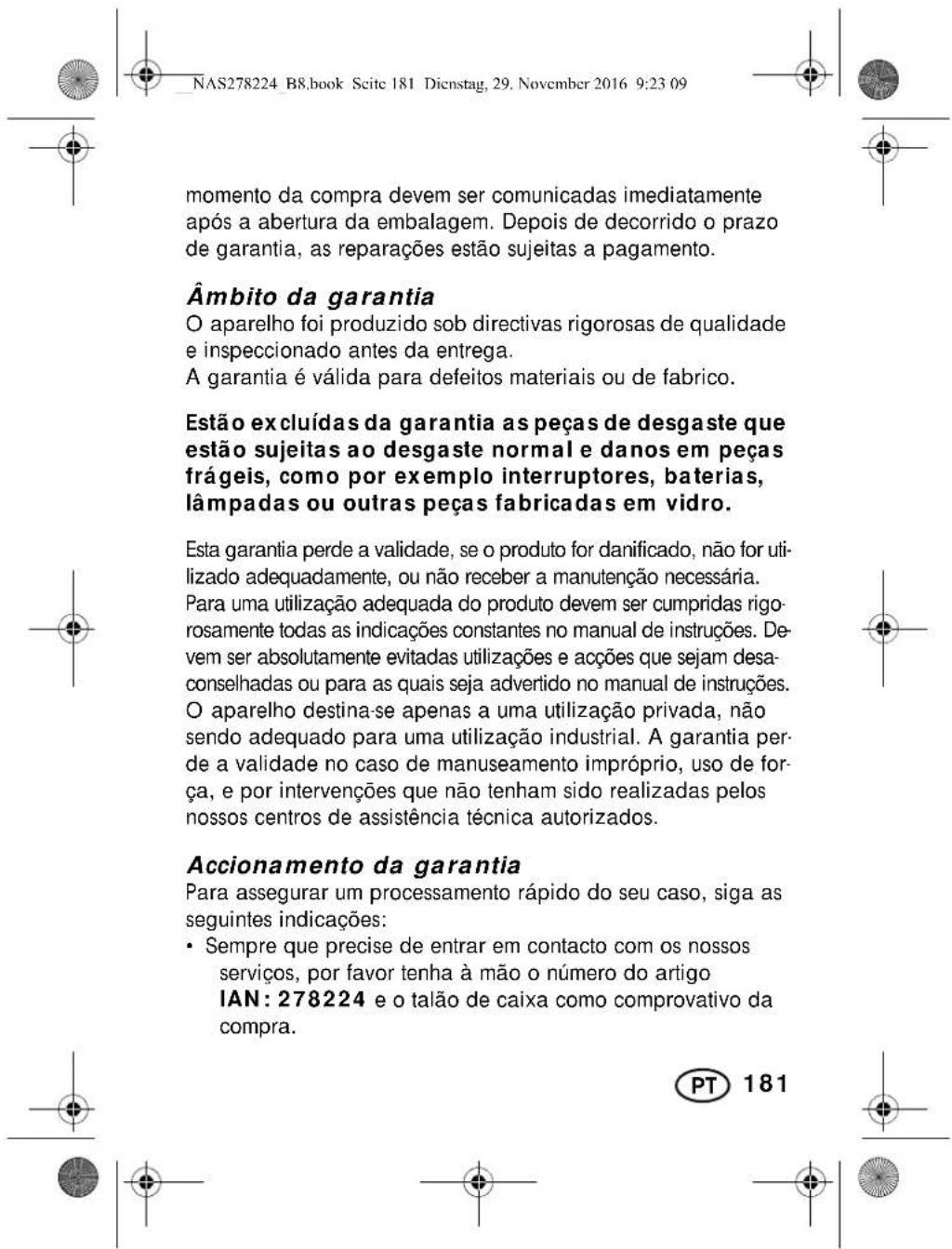 SILVERCREST SRR 3.7 A1 - Prazo de garantia e direitos legais a reclamação por defeito - 7