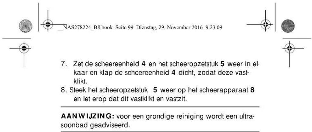 SILVERCREST SRR 3.7 A1 - Scheerenheid grondig reinigen - 2