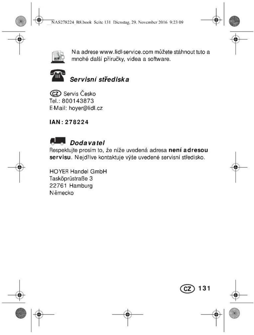 SILVERCREST SRR 3.7 A1 - Prübeh v pripadé uplatnovani zaruky - 8