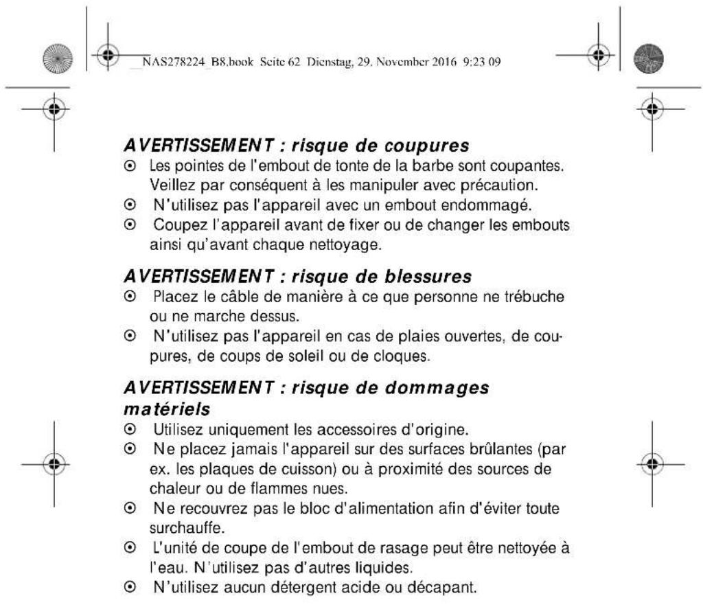 SILVERCREST SRR 3.7 A1 - DANGER! Risque d'électrocution - 7