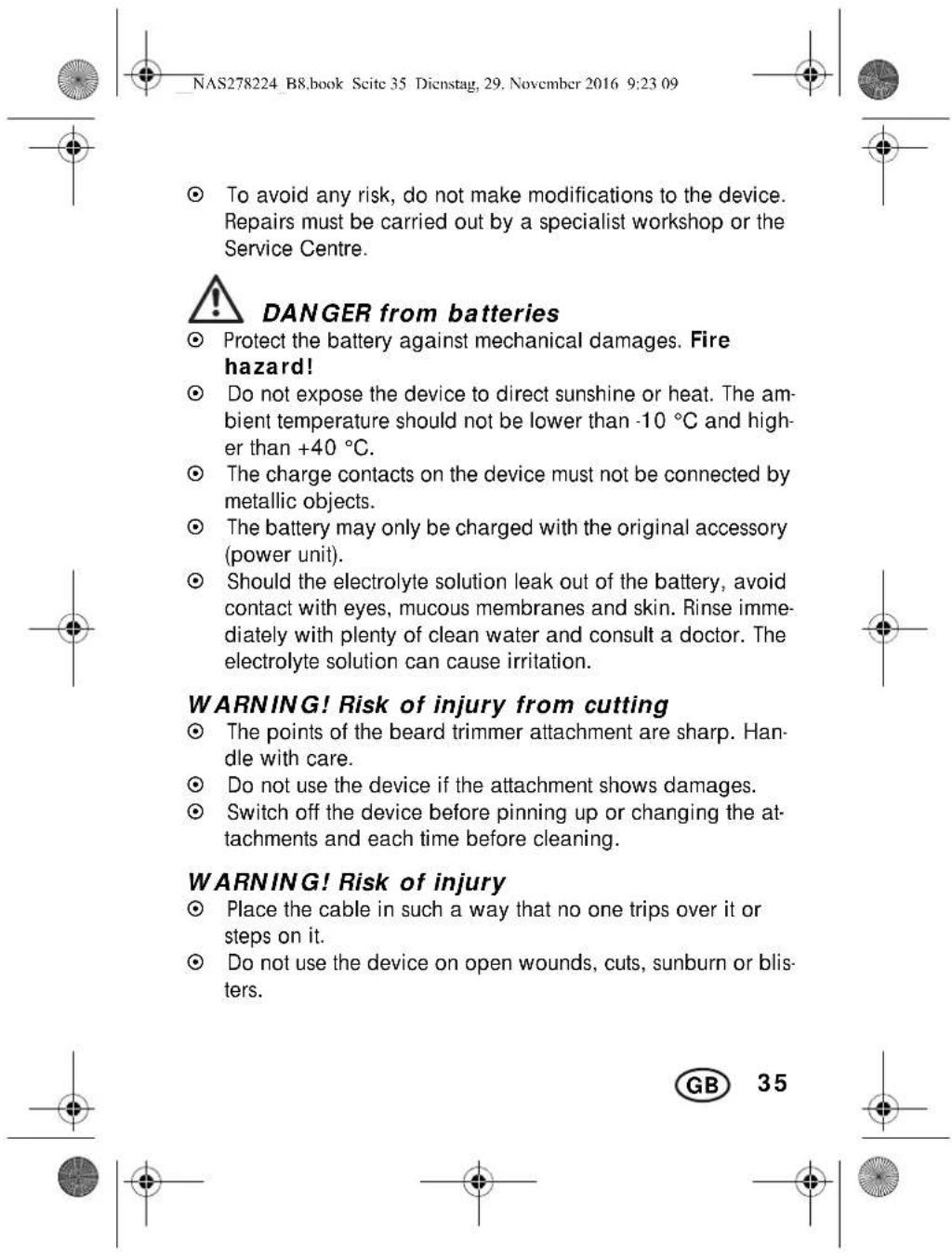 SILVERCREST SRR 3.7 A1 - DANGER! Risk of electric shock - 6